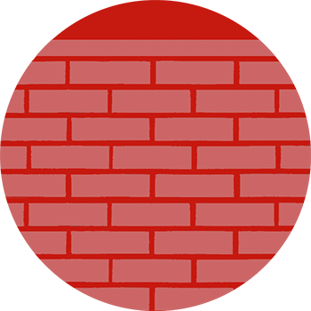 Storage unit solid brick wall